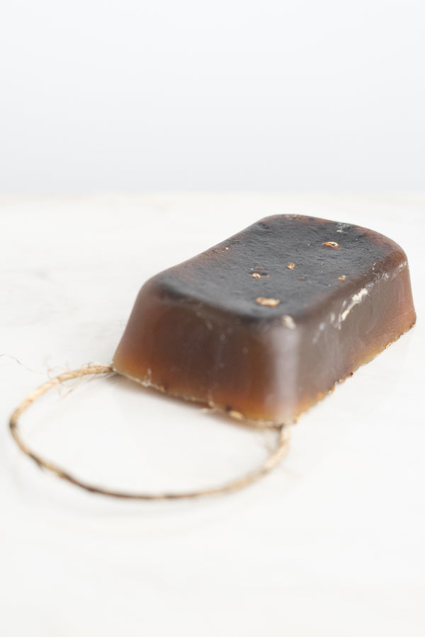 Sacred Sowings Matcha Rosemary Spearmint CBD Exfoliating Hemp Seed Soap Bar