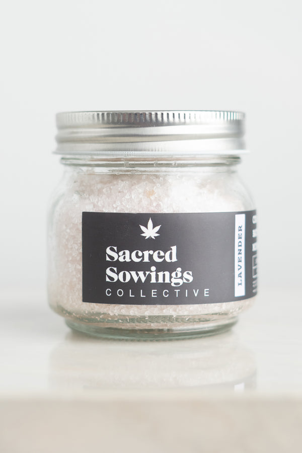 Sacred Sowings Lavender CBD Bath Minerals
