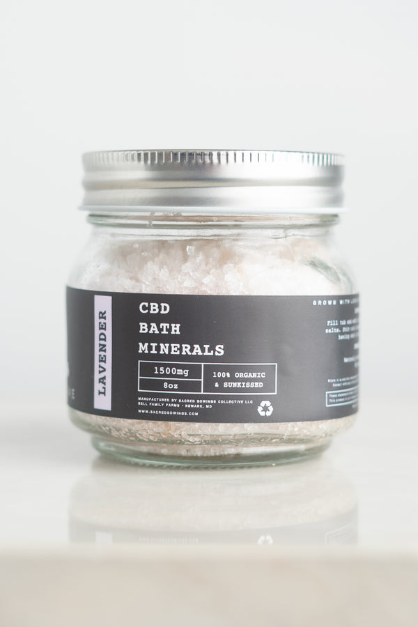 Sacred Sowings Lavender CBD Bath Minerals