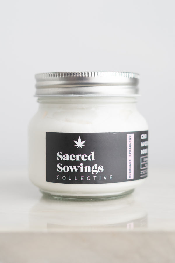 Sacred Sowings Rosemary Spearmint Avocado CBD Body Butter