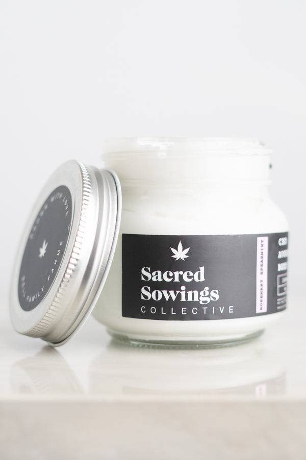 Sacred Sowings Rosemary Spearmint Avocado CBD Body Butter